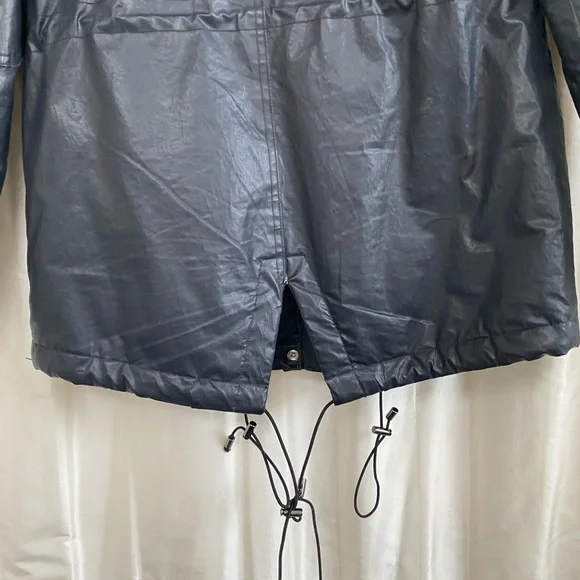 Free Ship. SAM hudson coat in NAVY white fur trim. - Picture 8 of 13